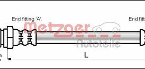Furtun frana METZGER 4111757