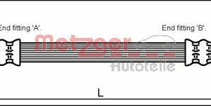 Furtun frana METZGER 4112811