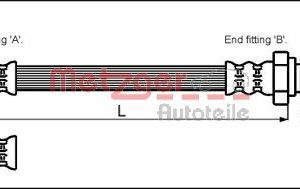 Furtun frana METZGER 4112812
