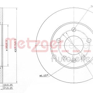 Disc frana METZGER 6110102