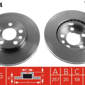 Disc frana PEUGEOT EXPERT caroserie (222) 1.9 D diesel 70 cai TRW DF2754