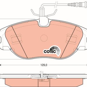 Placute frana PEUGEOT EXPERT caroserie (222) 1.9 D 70 diesel 69 cai TRW GDB1148
