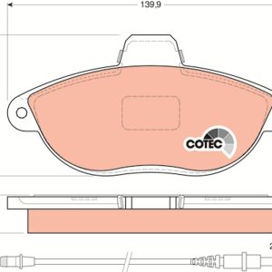 Placute frana PEUGEOT EXPERT caroserie (222) 1.9 D 70 diesel 69 cai TRW GDB1216