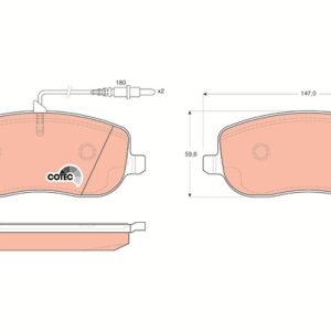 Placute frana PEUGEOT EXPERT caroserie (222) 2.0 HDI diesel 109 cai TRW GDB1503