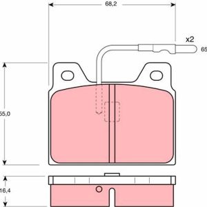 Placute frana PEUGEOT 505 (551A) 2.2 Turbo Injection benzina 150 cai TRW GDB156