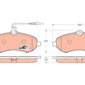 Placute frana PEUGEOT EXPERT caroserie (VF3A_, VF3U_, VF3X_) 2.0 HDi 165 diesel 163 cai TRW GDB1718