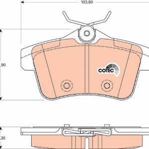 Placute frana PEUGEOT RCZ 1.6 16V benzina 200 cai TRW GDB1828