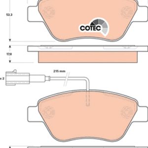 Placute frana PEUGEOT BIPPER TEPEE 1.3 HDi 75 diesel 75 cai TRW GDB1842