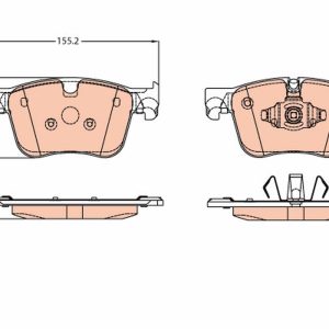 Placute frana PEUGEOT RIFTER 1.6 BlueHDi 100 diesel 99 cai TRW GDB2193