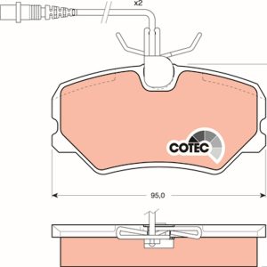 Placute frana PEUGEOT 405 I (15B) 1.9 Injection benzina 105 cai TRW GDB793