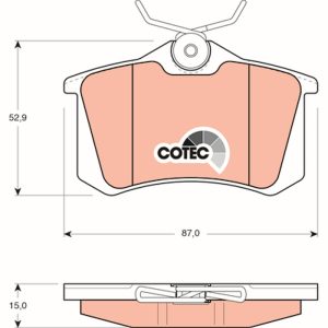 Placute frana PEUGEOT 405 I (15B) 1.9 Injection benzina 105 cai TRW GDB823