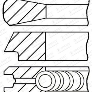 Set segmenti piston PEUGEOT EXPERT TEPEE (VF3X_) 1.6 HDi 90 16V diesel 90 cai GOETZE ENGINE 08-424000-00