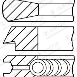 Set segmenti piston PEUGEOT EXPERT platou / sasiu 1.6 HDi 90 8V diesel 90 cai GOETZE ENGINE 08-433607-00
