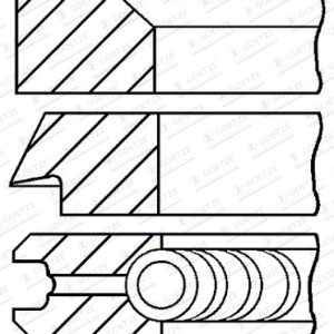 Set segmenti piston PEUGEOT RCZ 1.6 16V benzina 156 cai GOETZE ENGINE 08-453000-00