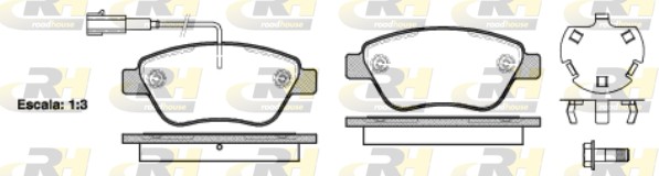 Placute frana PEUGEOT BIPPER TEPEE 1.3 HDi 75 diesel 75 cai ROADHOUSE 2858.32