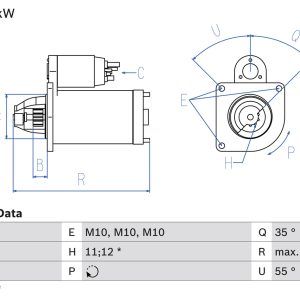 Electromotor PEUGEOT EXPERT caroserie (VF3A_, VF3U_, VF3X_) 2.0 HDi 130 4x4 diesel 128 cai BOSCH 0 986 025 470