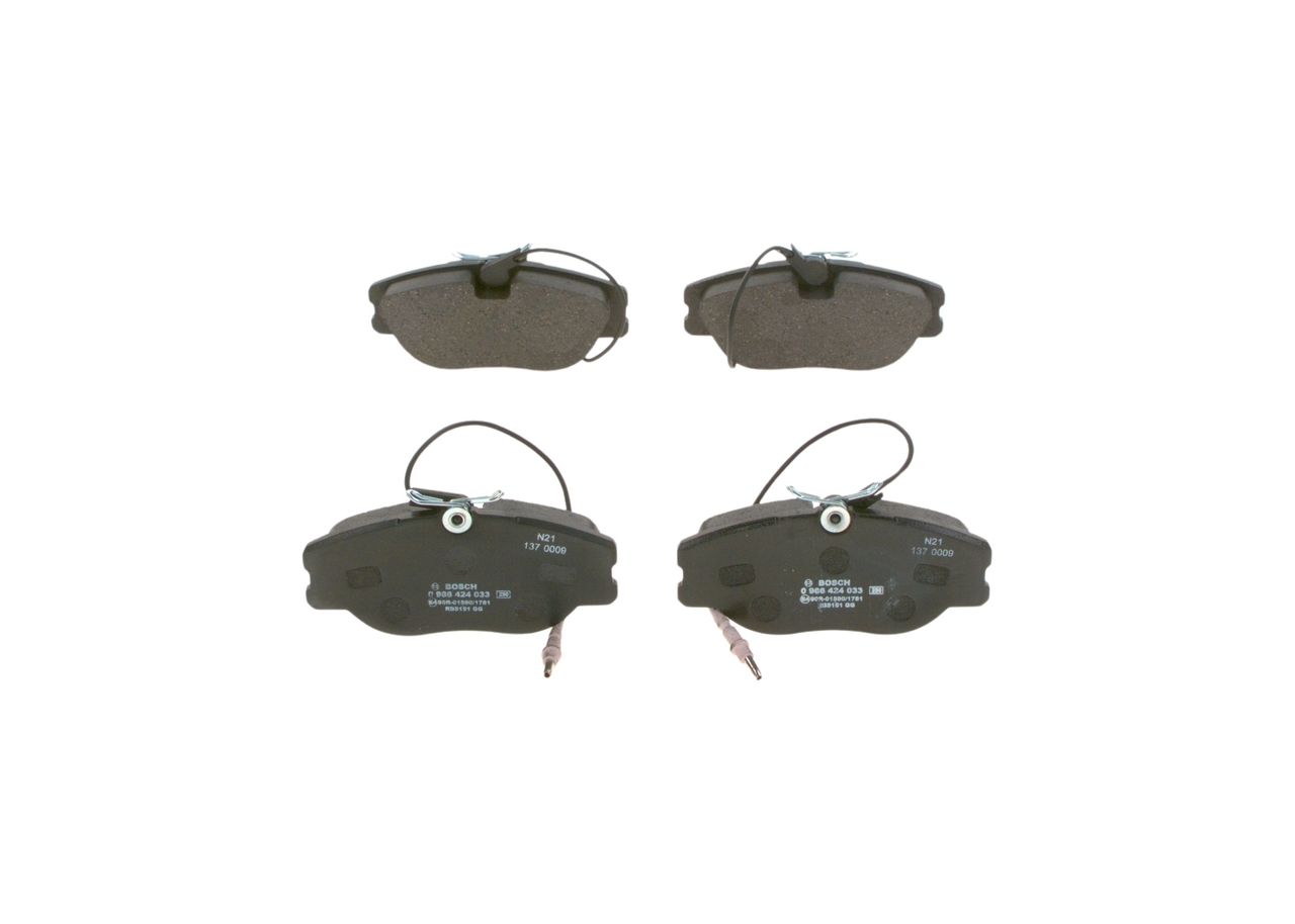 Placute frana PEUGEOT EXPERT caroserie (222) 1.9 D 70 diesel 69 cai BOSCH 0 986 424 033