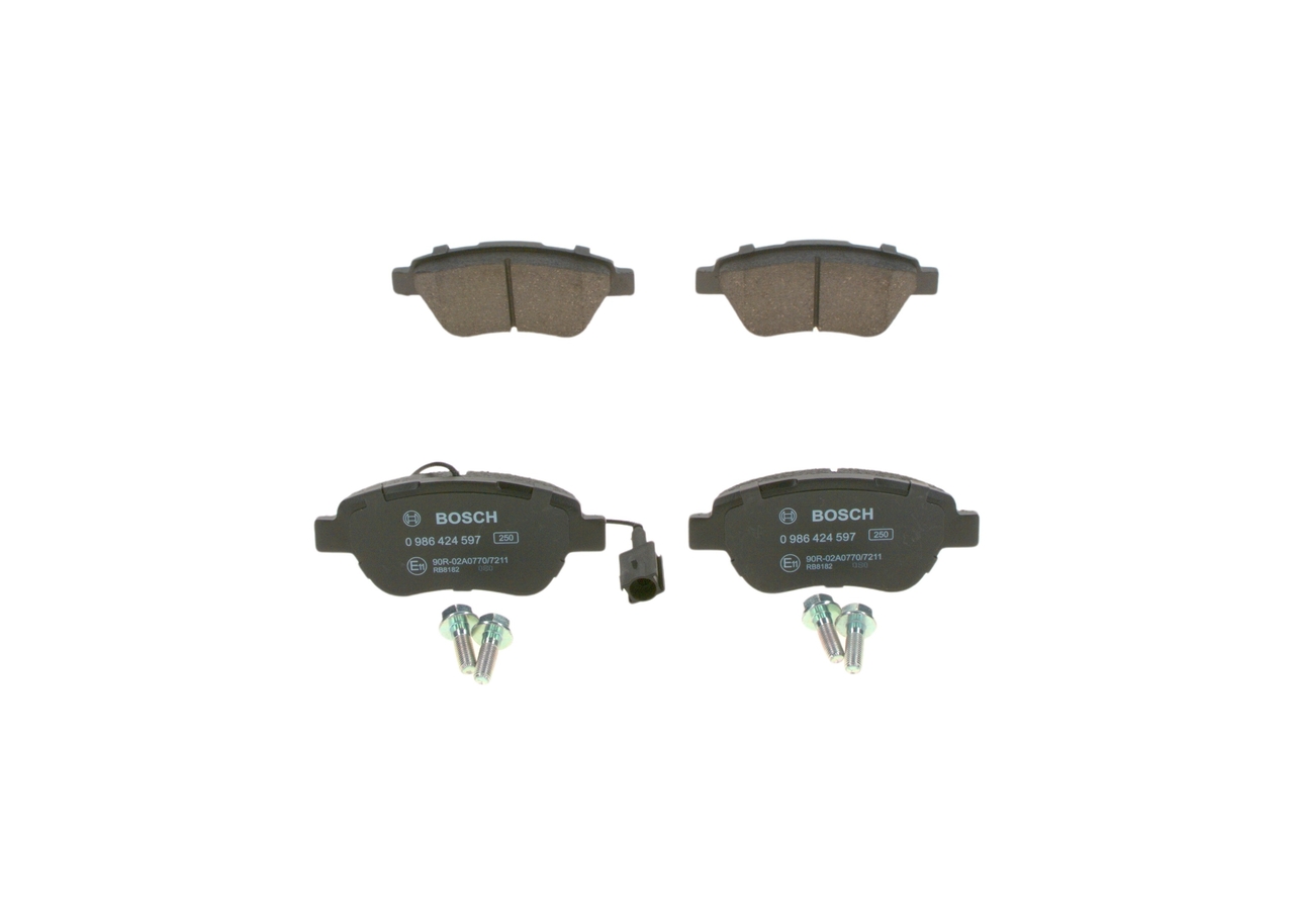 Placute frana PEUGEOT BIPPER TEPEE 1.3 HDi 80 diesel 80 cai BOSCH 0 986 424 597