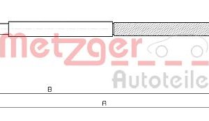 Cablu frana de parcare PEUGEOT EXPERT TEPEE (VF3X_) 1.6 HDi 90 8V diesel 90 cai METZGER 10.4738