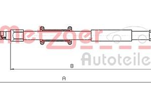 Cablu frana de parcare PEUGEOT EXPERT TEPEE (VF3X_) 1.6 HDi 90 8V diesel 90 cai METZGER 10.4744