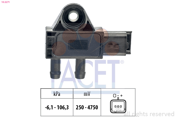 Senzor presiune gaze evacuare PEUGEOT RIFTER 1.6 HDi 75 / BlueHDi 75 diesel 75 cai FACET 10.3271