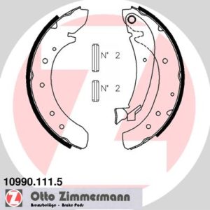 Set saboti frana PEUGEOT EXPERT caroserie (VF3A_, VF3U_, VF3X_) 1.6 HDi 90 8V diesel 90 cai ZIMMERMANN 10990.111.5