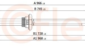 Cablu transmisie manuala PEUGEOT EXPERT caroserie (222) 1.9 TD diesel 90 cai COFLE 11.3886
