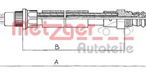Cablu frana de parcare PEUGEOT 405 I (15B) 1.9 Injection benzina 105 cai METZGER 11.607