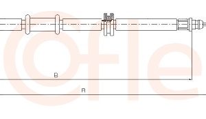 Cablu frana de parcare PEUGEOT BIPPER (AA_) 1.4 benzina 73 cai COFLE 12.0730