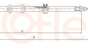 Cablu frana de parcare PEUGEOT BIPPER TEPEE 1.4 benzina 73 cai COFLE 12.0731