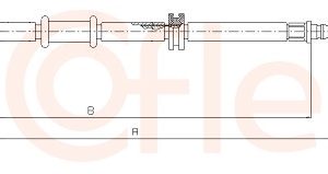 Cablu frana de parcare PEUGEOT BIPPER (AA_) 1.4 HDi diesel 68 cai COFLE 12.0733