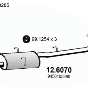 Toba esapamet intermediara PEUGEOT EXPERT (224_) 2.0 benzina 136 cai ASSO 12.6070
