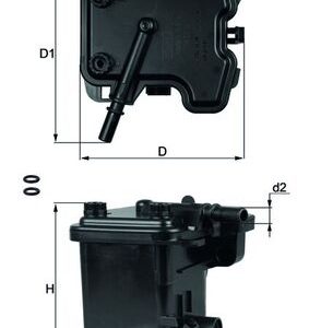 Filtru combustibil PEUGEOT EXPERT caroserie (VF3A_, VF3U_, VF3X_) 1.6 HDi 90 16V diesel 90 cai MAHLE ORIGINAL KL 431D