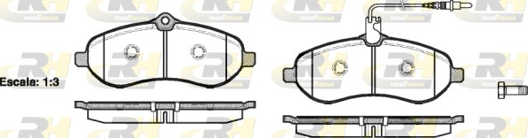 Placute frana PEUGEOT EXPERT caroserie (VF3A_, VF3U_, VF3X_) 2.0 16V benzina 140 cai ROADHOUSE 21292.01