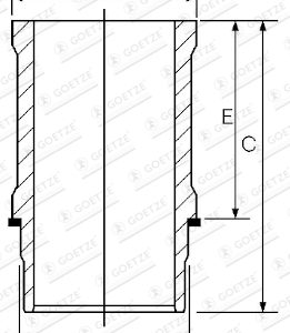 Camasa cilindru PEUGEOT BIPPER TEPEE 1.4 benzina 73 cai GOETZE ENGINE 14-636600-00