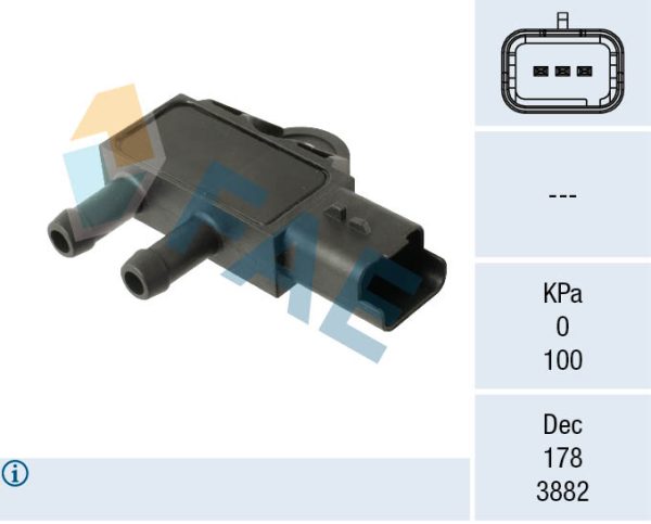 Senzor presiune gaze evacuare PEUGEOT EXPERT platou / sasiu (V_) 2.0 BlueHDi 150 diesel 150 cai FAE 16162