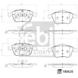Placute frana PEUGEOT RCZ 1.6 16V benzina 156 cai FEBI BILSTEIN 180626