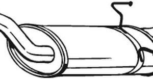 Toba esapament finala PEUGEOT EXPERT (224_) 1.9 TD diesel 90 cai BOSAL 190-301