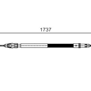 Cablu frana de parcare PEUGEOT EXPERT caroserie (VF3A_, VF3U_, VF3X_) 2.0 HDi 120 4x4 diesel 120 cai BOSCH 1 987 482 008