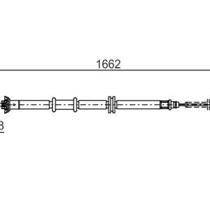 Cablu frana de parcare PEUGEOT BIPPER TEPEE 1.4 benzina 73 cai BOSCH 1 987 482 206