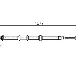 Cablu frana de parcare PEUGEOT BIPPER (AA_) 1.4 HDi diesel 68 cai BOSCH 1 987 482 208