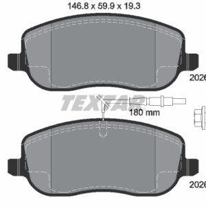 Placute frana PEUGEOT EXPERT (224_) 2.0 HDI 16V diesel 109 cai TEXTAR 2026101