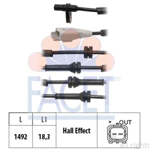 Senzor turatie roata PEUGEOT EXPERT platou / sasiu 2.0 HDi 140 diesel 136 cai FACET 21.0229