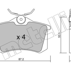 Placute frana PEUGEOT 405 I (15B) 1.9 Injection benzina 105 cai METELLI 22-0100-0
