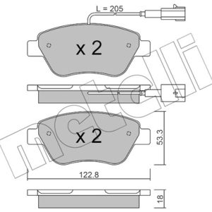Placute frana PEUGEOT BIPPER (AA_) 1.3 HDi 75 diesel 75 cai METELLI 22-0321-3