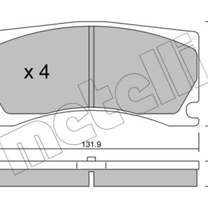Placute frana PEUGEOT RCZ 1.6 THP 270 benzina 270 cai METELLI 22-1106-0
