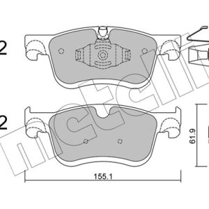 Placute frana PEUGEOT RIFTER 1.5 BlueHDi 130 diesel 130 cai METELLI 22-1349-0