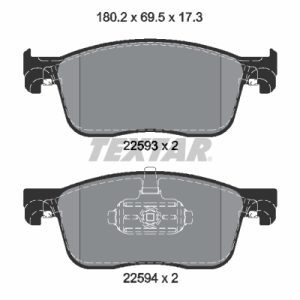 Placute frana PEUGEOT EXPERT platou / sasiu (V_) 2.0 BlueHDi 120 diesel 122 cai TEXTAR 2259301