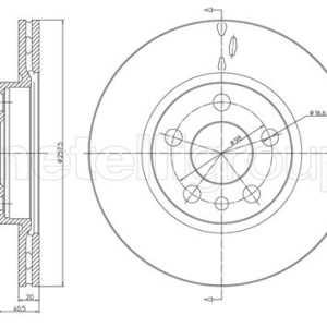 Disc frana PEUGEOT EXPERT platou / sasiu (223) 1.9 D diesel 69 cai METELLI 23-0402