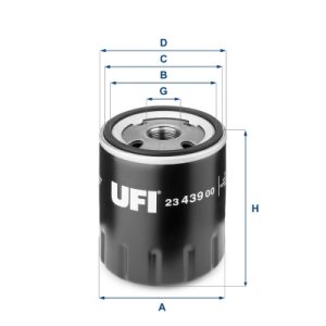 Filtru ulei PEUGEOT EXPERT (224_) 1.9 D diesel 69 cai UFI 23.439.00